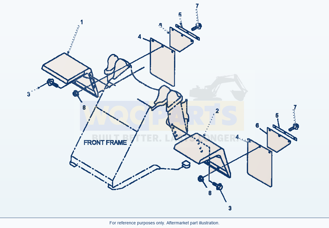 Komatsu WA250PT-3MC Front Fender parts diagram