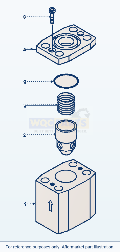 Komatsu WA250PT-3MC Ground Driven Steering - Check Valve parts diagram