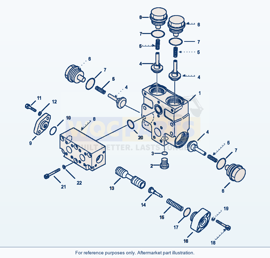 Komatsu WA250PT-3MC Ground Driven Steering - Diverter Valve parts diagram
