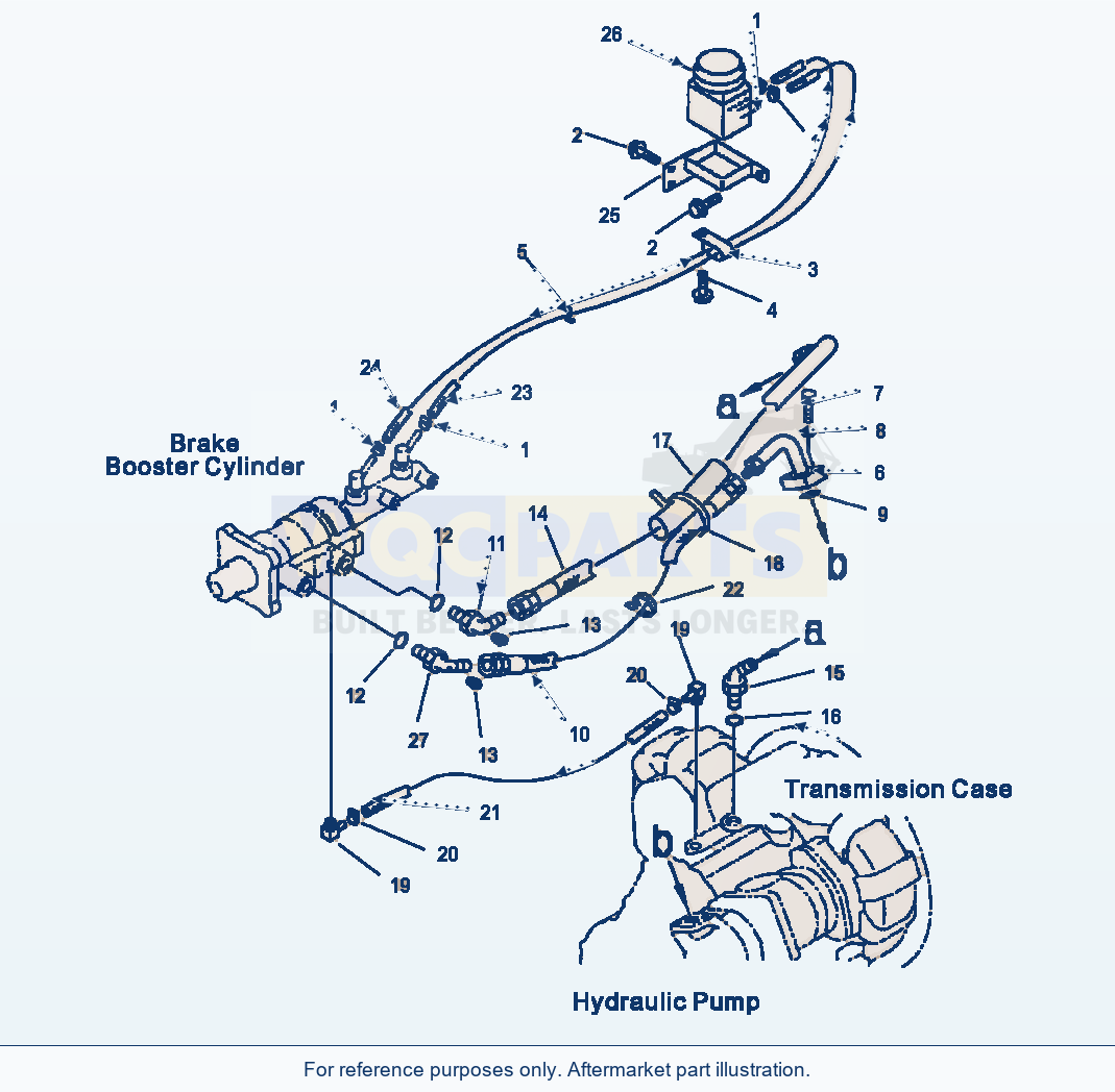 Komatsu WA250PT-3MC Brake Control - Reservoir Tank Line parts diagram