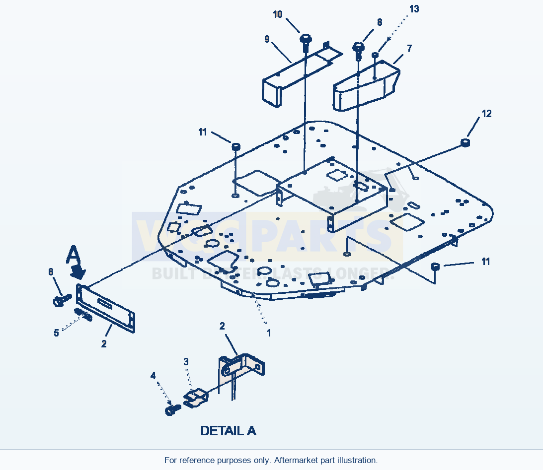 Komatsu WA250PT-3MC Floor Frame parts diagram