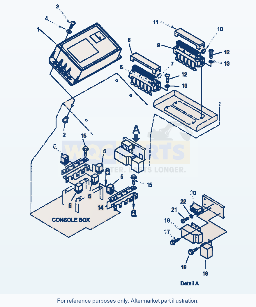 Komatsu WA250PT-3MC Floor Harness - R.H. Console Box Line parts diagram