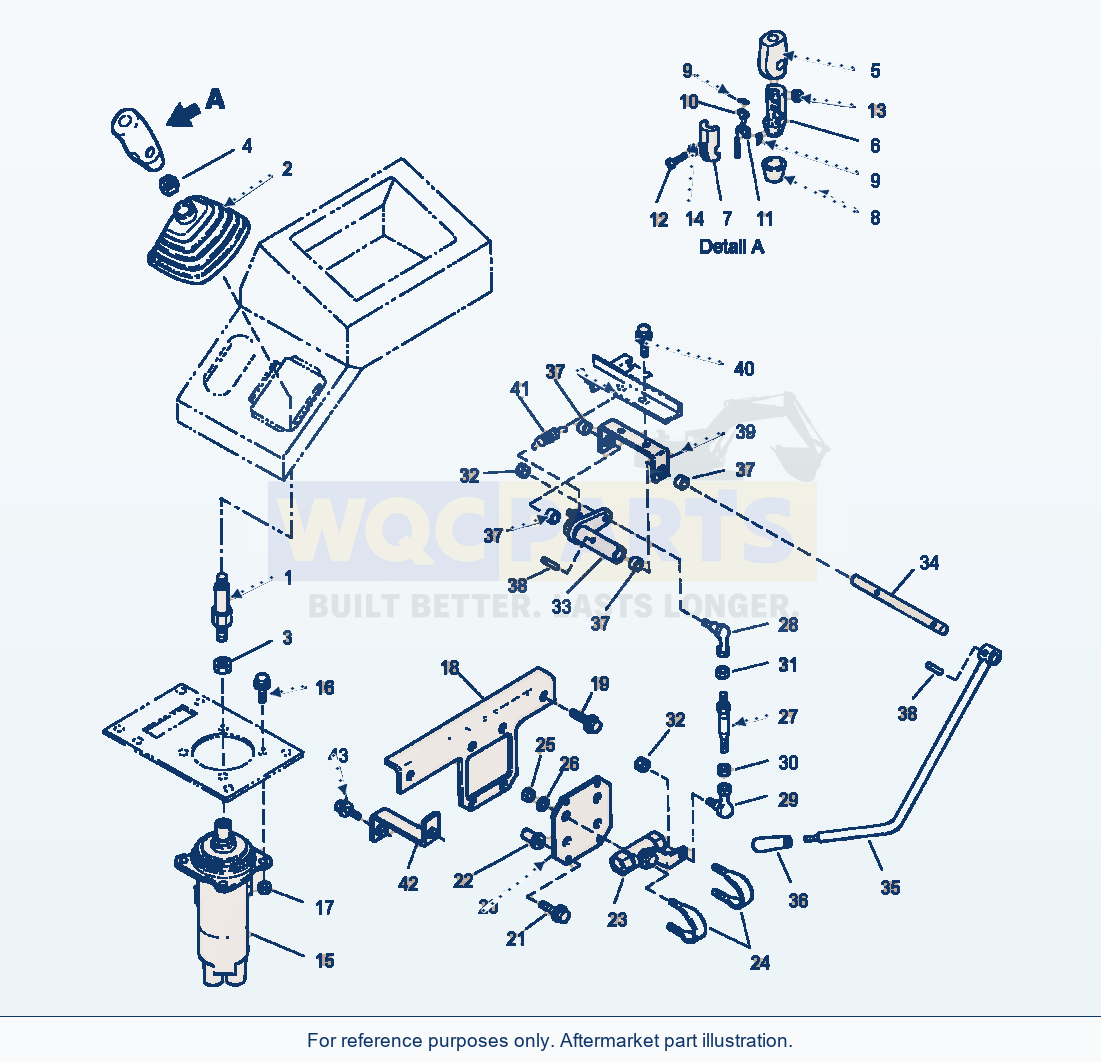 Komatsu WA250PT-3MC Loader Control - Control Lever parts diagram