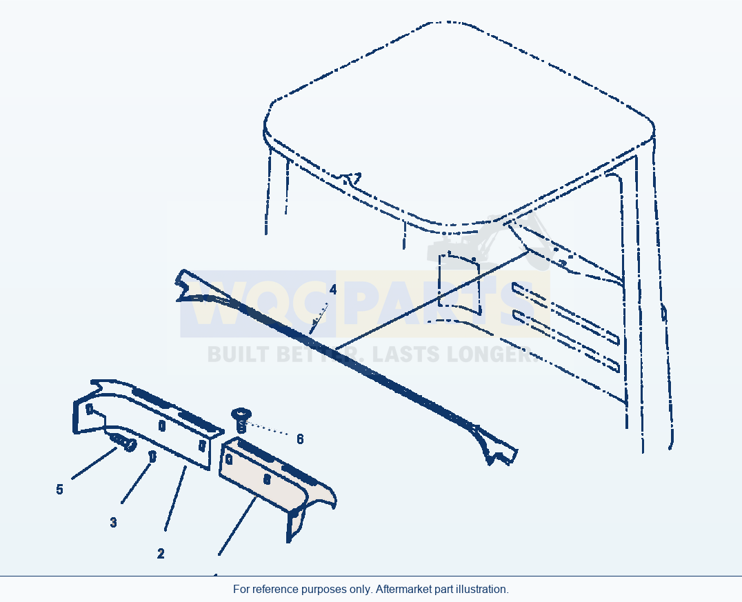 Komatsu WA250PT-3MC Operator Cab - Left And Right Hand Covers parts diagram