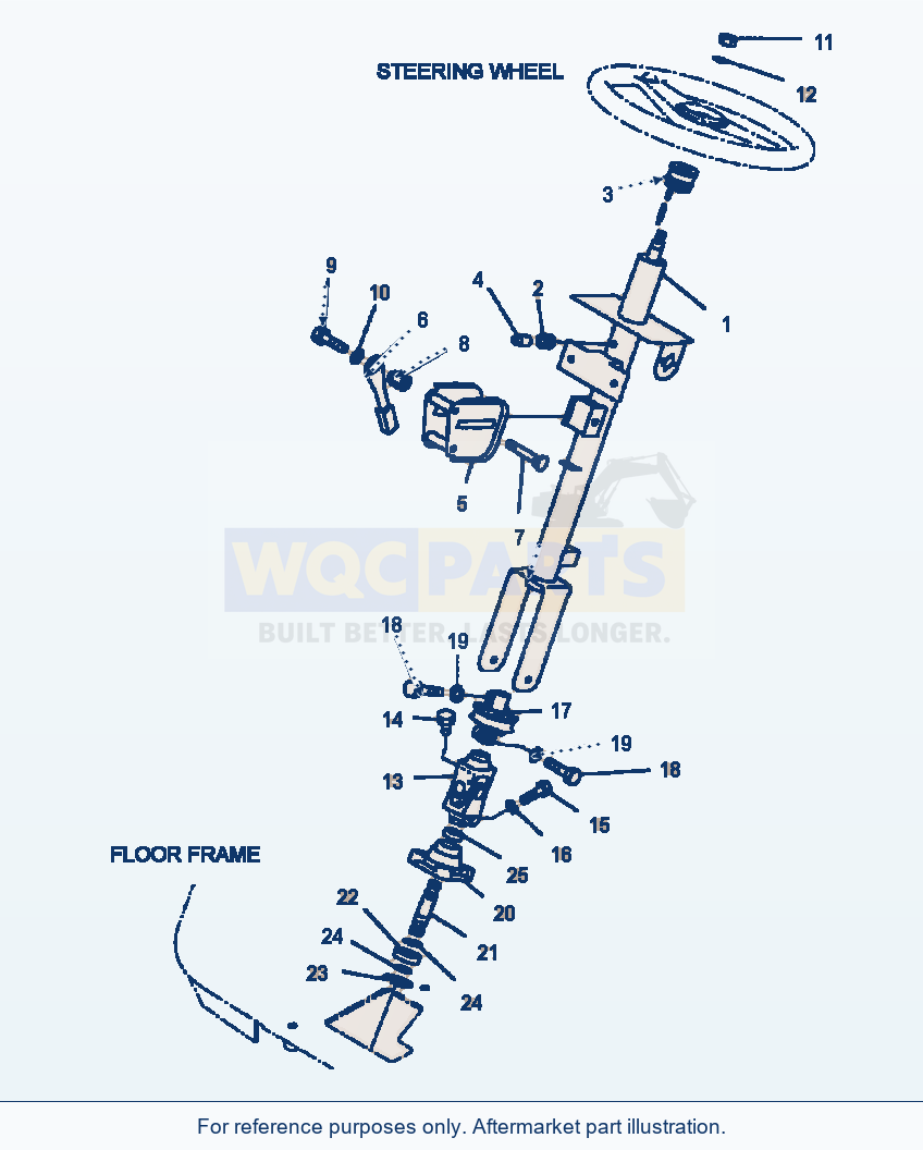Komatsu WA250PT-3MC Steering Wheel And Column - Column Assembly parts diagram