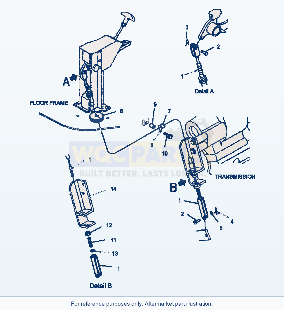 Komatsu WA250PT-3MC Parking Brake Control Parts - Linkage parts diagram