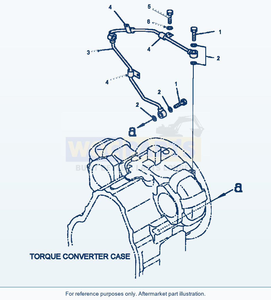Komatsu WA250PT-3MC Transmission - Lubrication Piping parts diagram