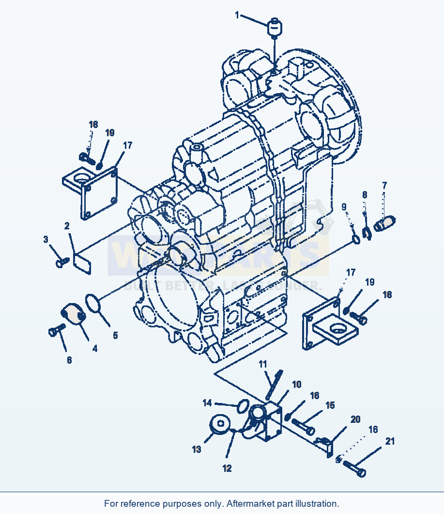 Komatsu WA250PT-3MC Transmission - Mounting Brackets parts diagram