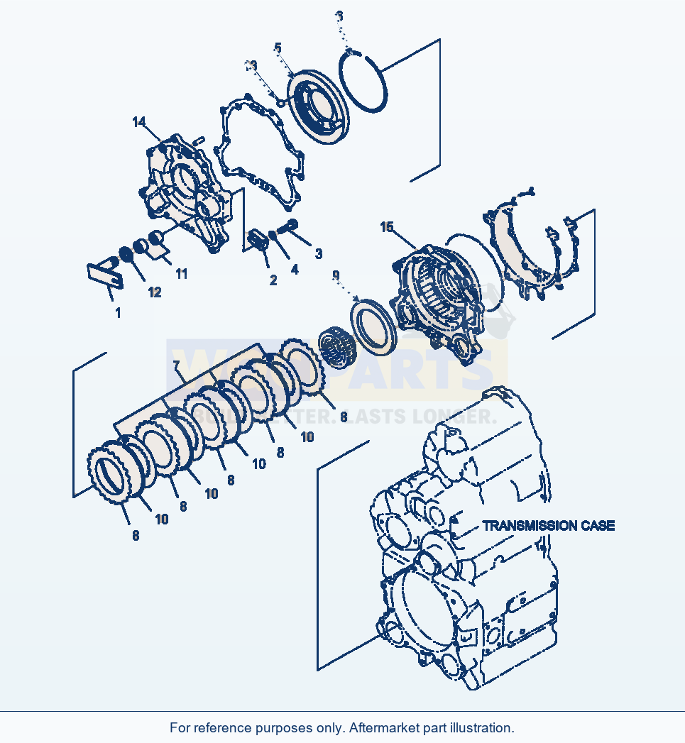Komatsu WA250PT-3MC Transmission - Parking Brake parts diagram