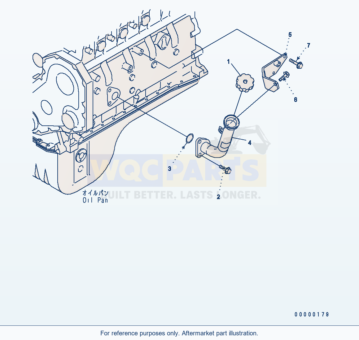 Komatsu WA250PT-5 Cylinder Block Cover (Oil Filler And Bracket) parts diagram