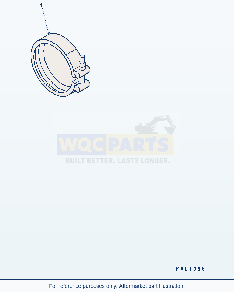 Komatsu WA250PT-5 Exhaust Connector Clamp Serial H60051 - UP parts diagram