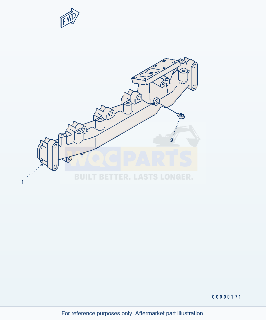 Komatsu WA250PT-5 Exhaust Manifold parts diagram