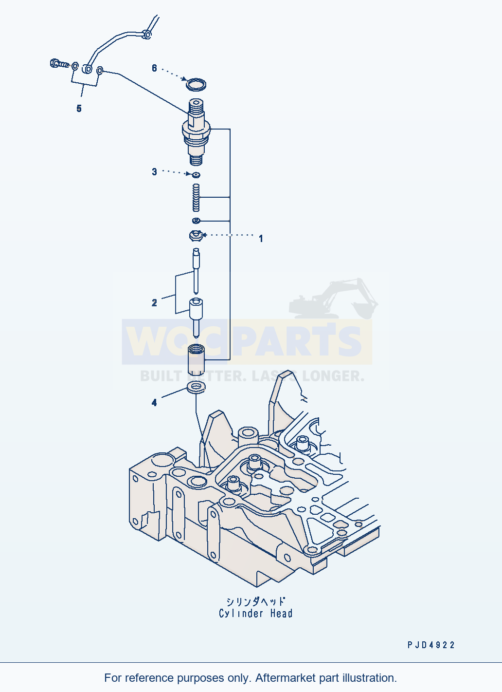 Komatsu WA250PT-5 Injection Nozzle parts diagram