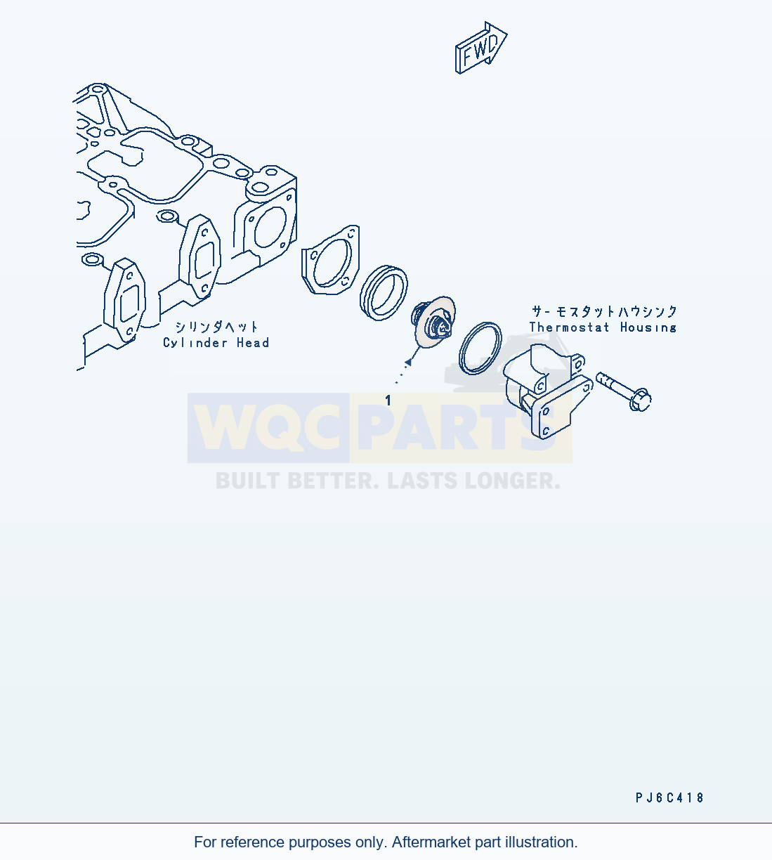 Komatsu WA250PT-5 Thermostat parts diagram
