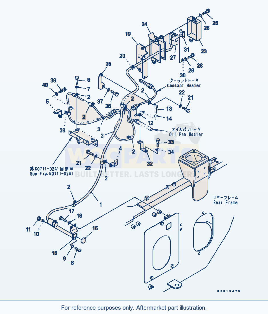 Komatsu WA250PT-5 Electrical System parts diagram