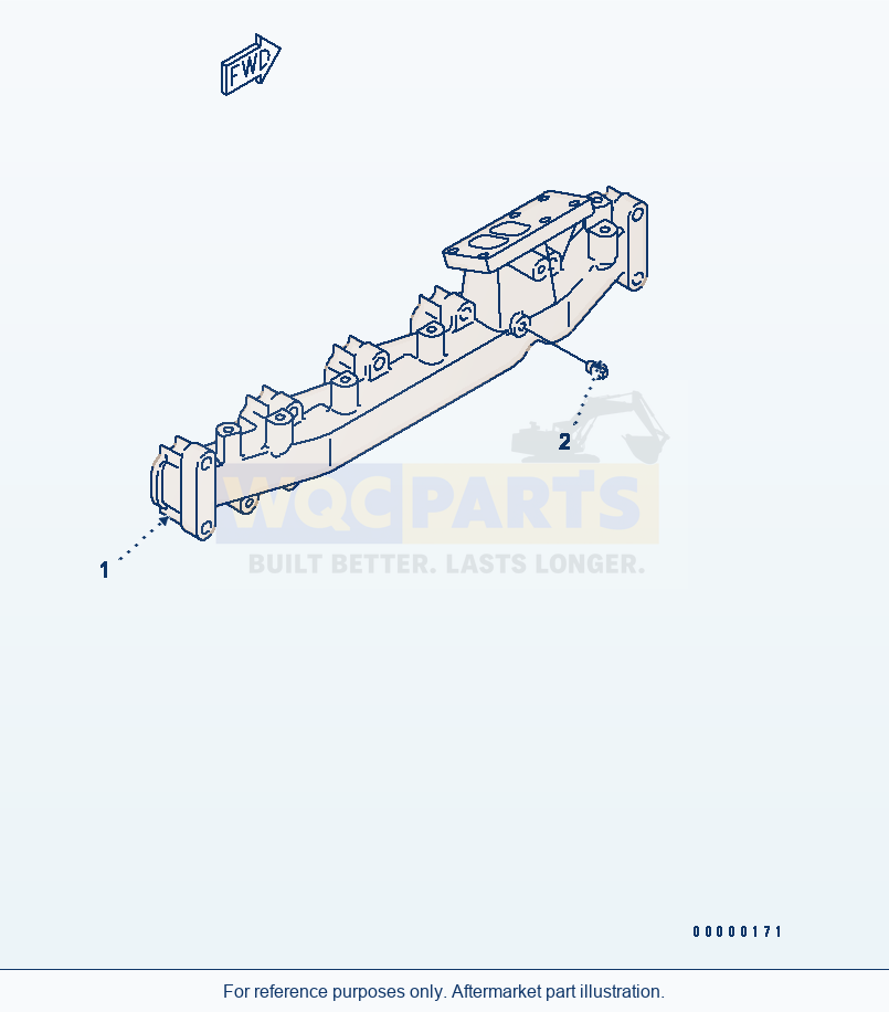 Komatsu WA250PT-5 Exhaust Manifold(#26302312-) parts diagram