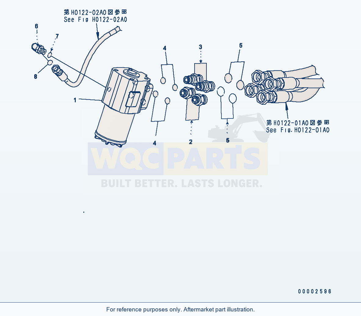 Komatsu WA250PT-5 Steering Demand Valve Serial H60051 - UP parts diagram