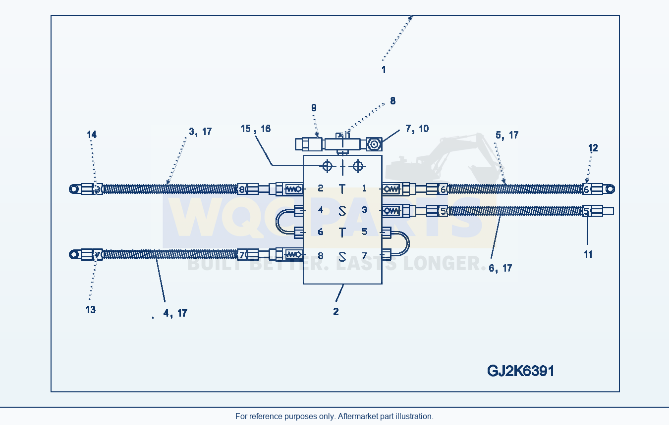 Komatsu WA250PT-5 Central Lubrication (Bellcrank) parts diagram
