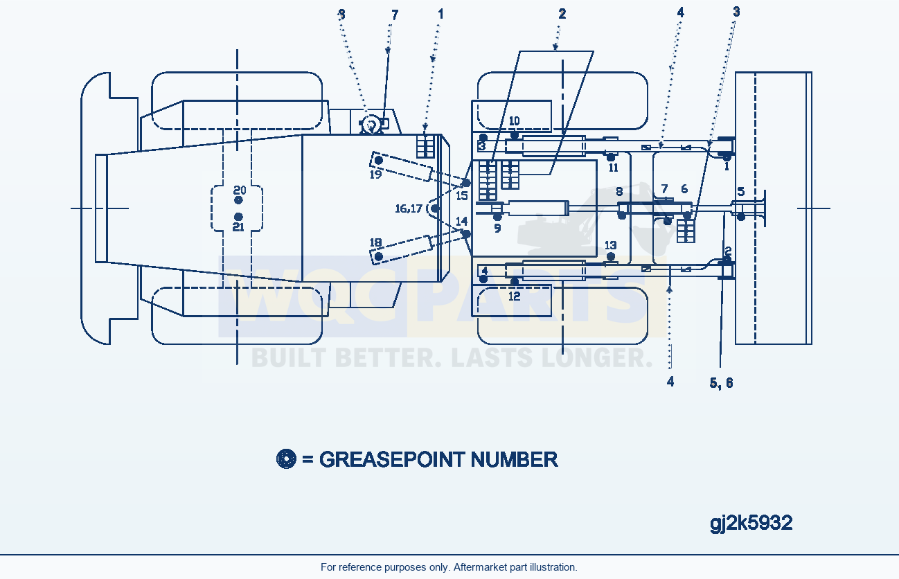 Komatsu WA250PT-5 Central Lubrication parts diagram