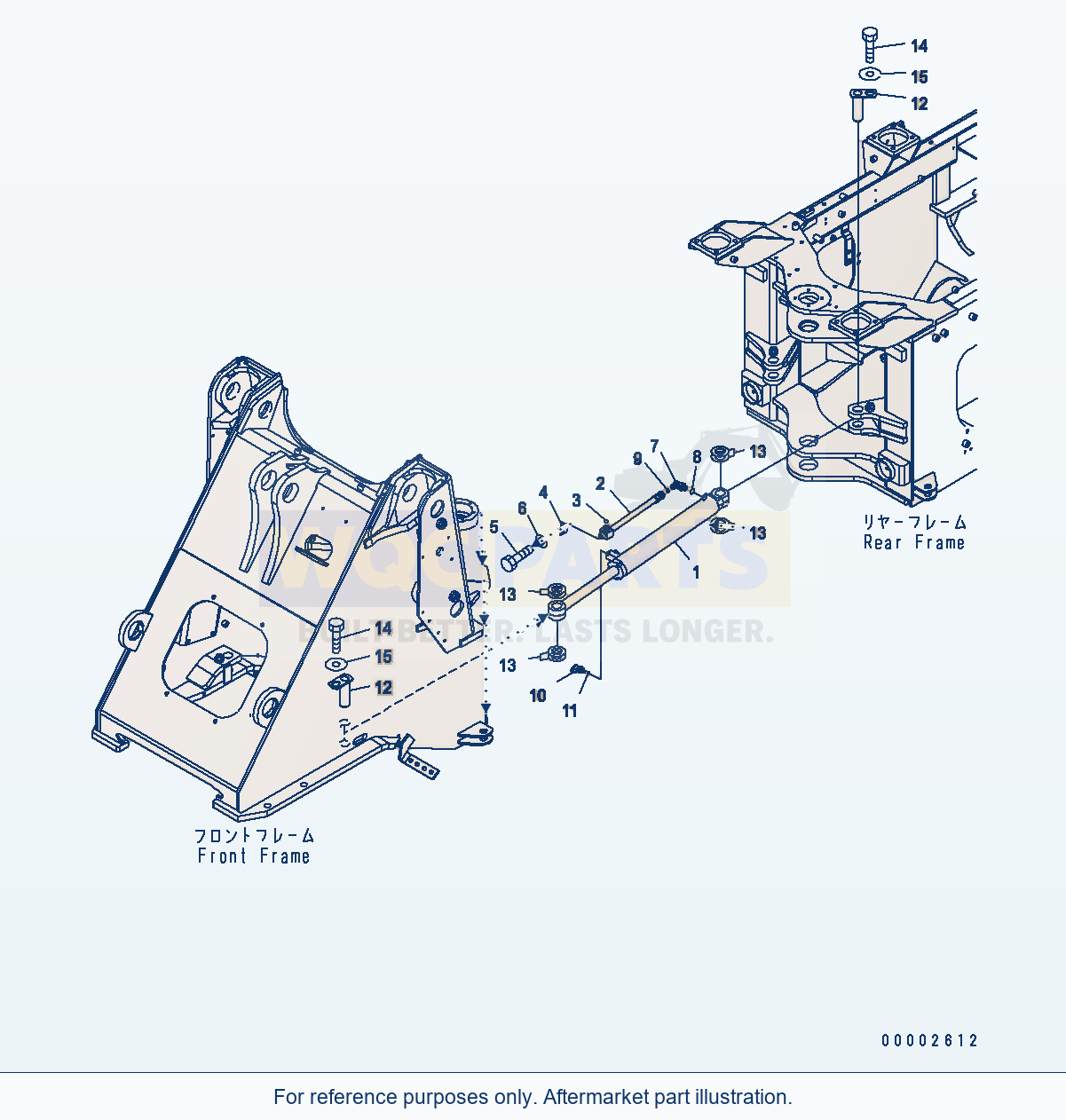 Komatsu WA250PT-5 Steering Cylinder Serial H60051 - UP parts diagram