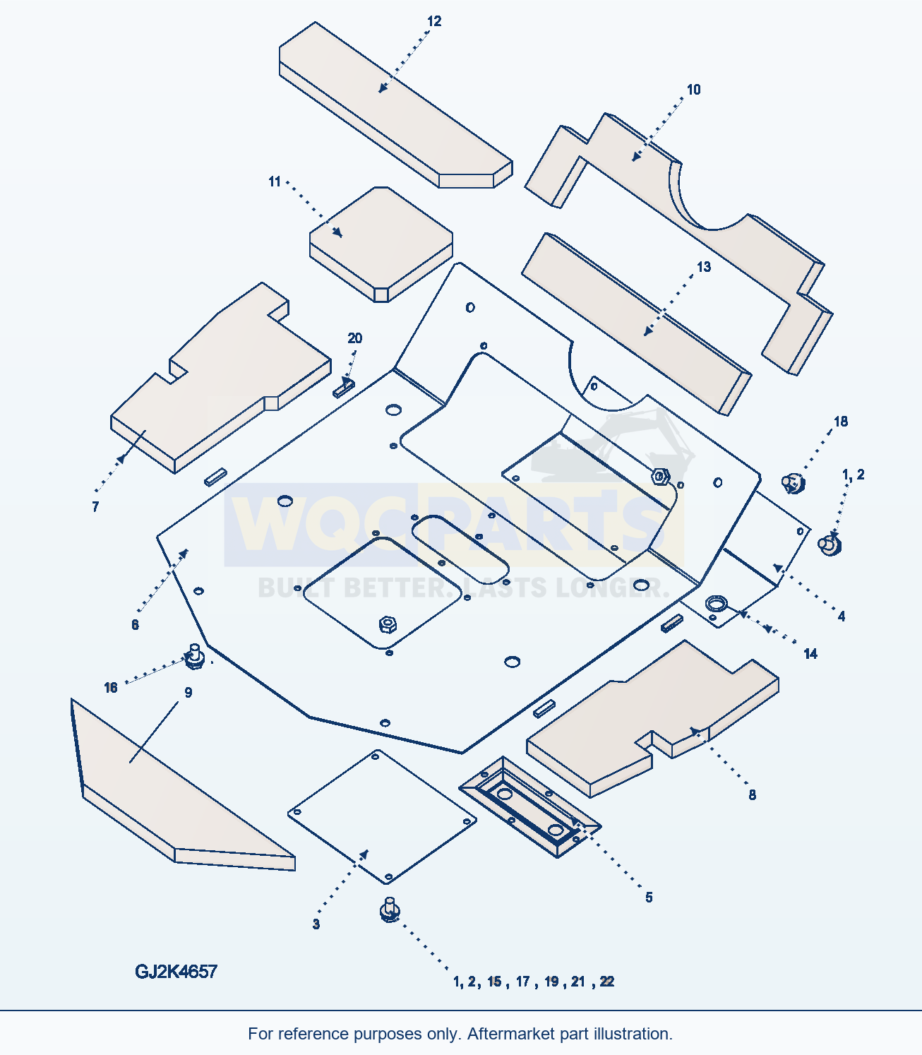 Komatsu WA250PT-5 Under Cover parts diagram