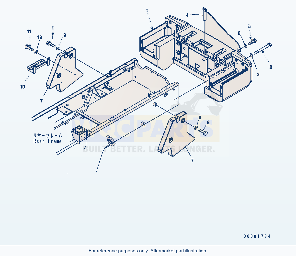 Komatsu WA250PT-5 Counter Weight parts diagram