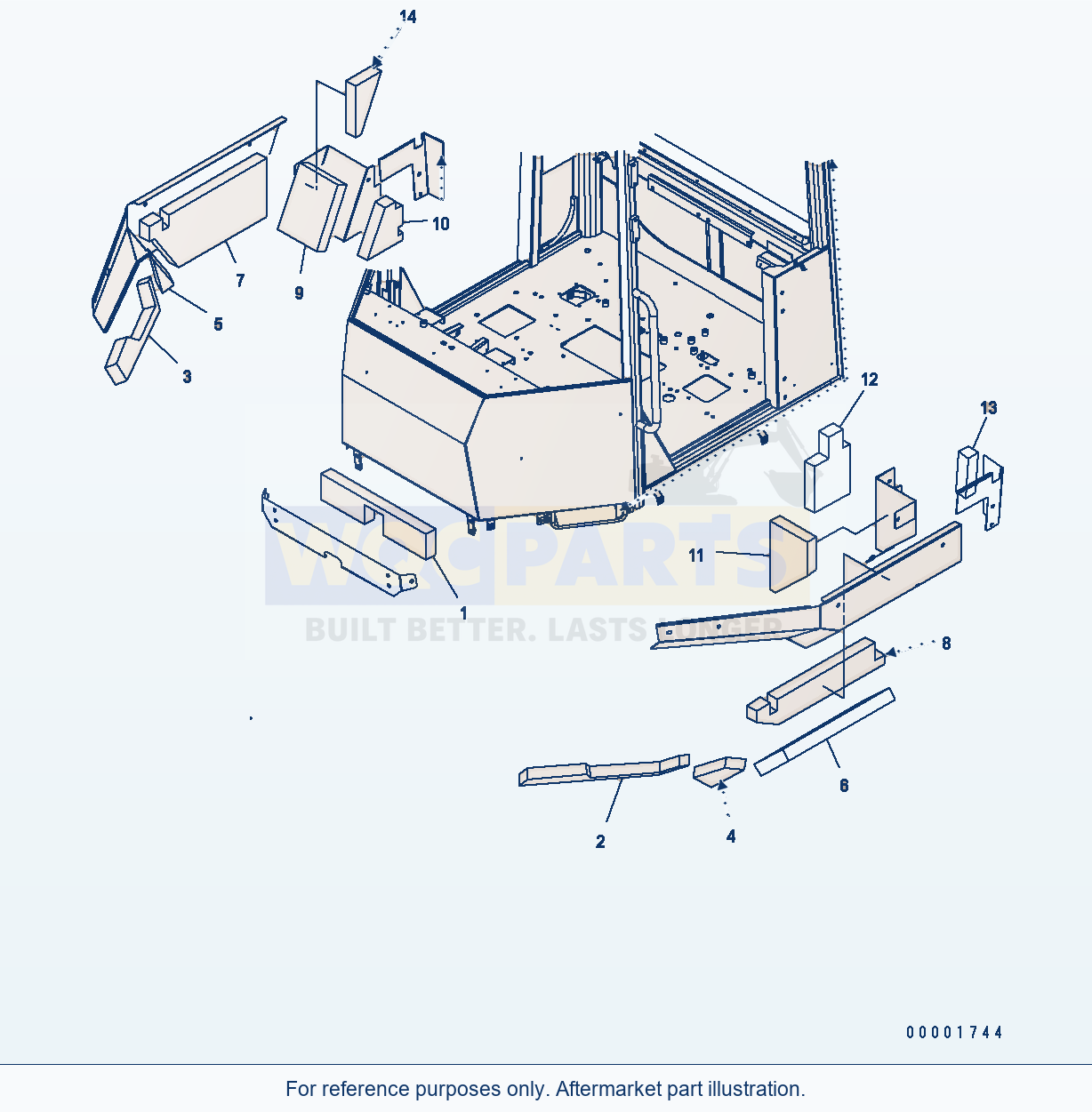 Komatsu WA250PT-5 Floor Cover (Sheet) parts diagram