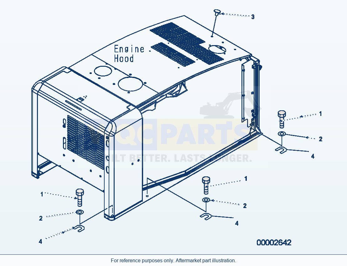 Komatsu WA250PT-5 Hood Mounting Serial H60051 - UP parts diagram