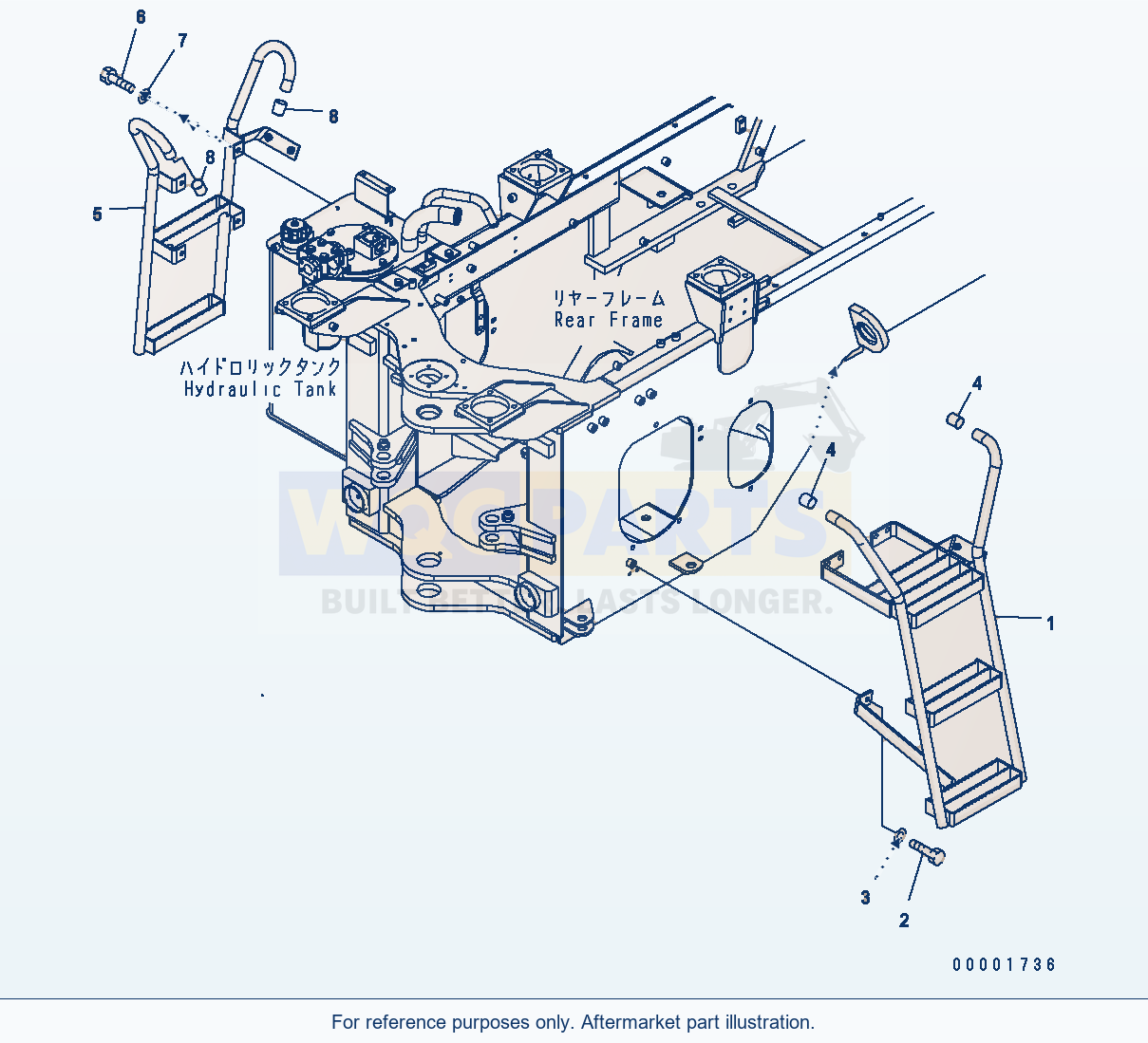 Komatsu WA250PT-5 Ladder Serial H60051 - UP parts diagram
