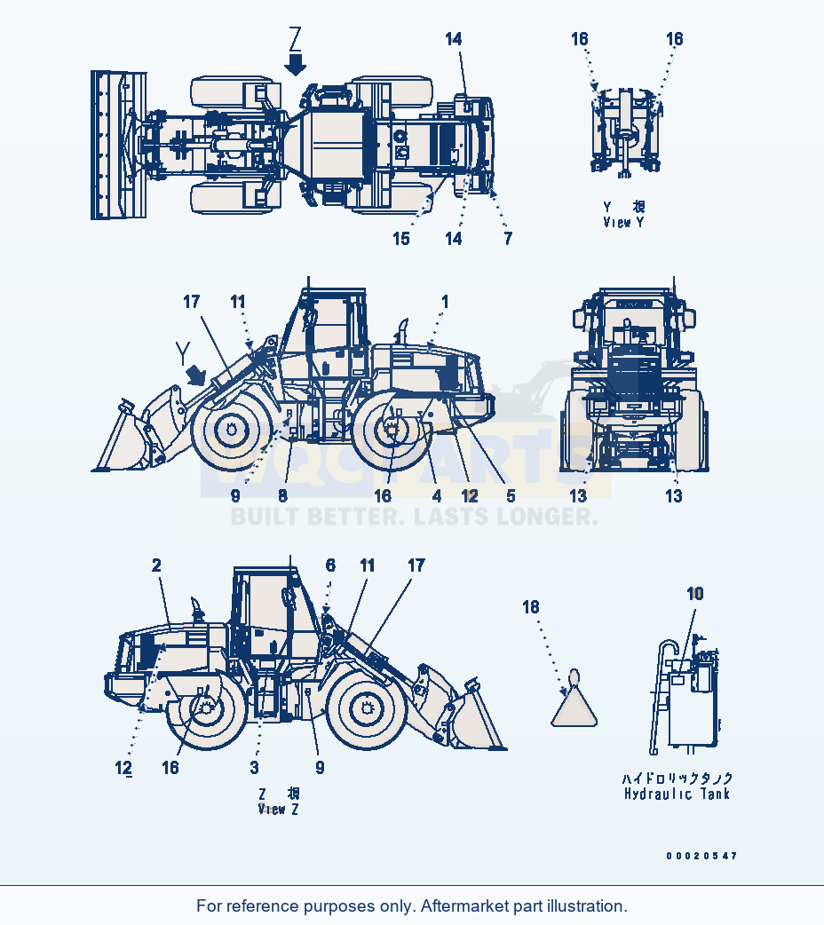 Komatsu WA250PT-5 Mark And Plate (English) parts diagram