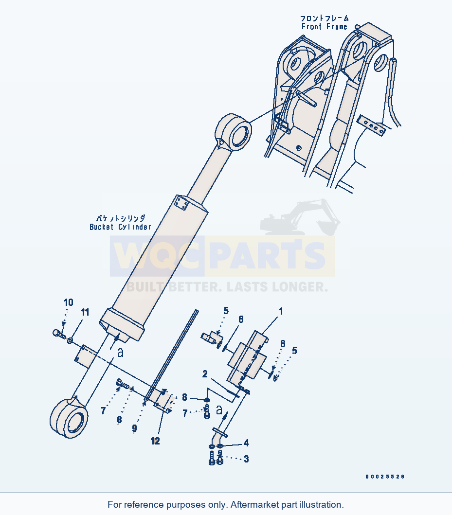 Komatsu WA250PT-5 Bucket Positioner parts diagram