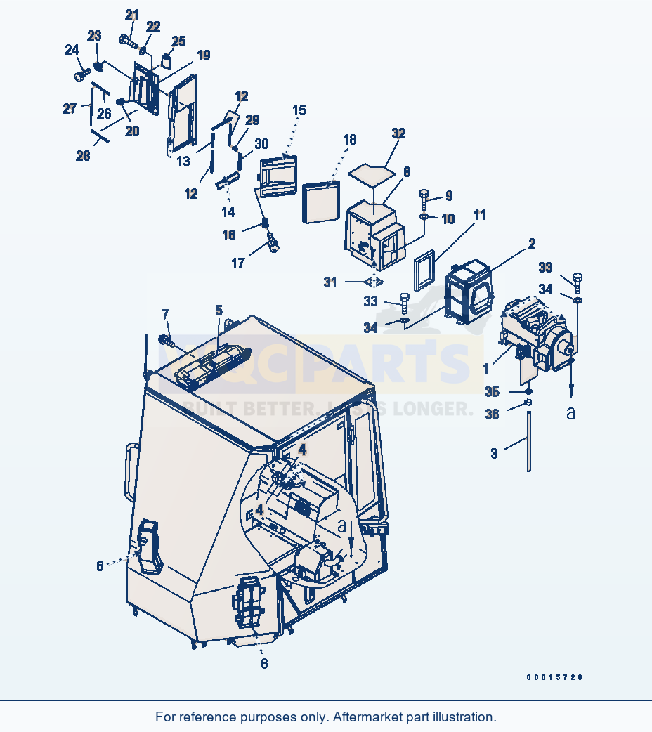 Komatsu WA250PT-5 Floor (Air Conditioner) parts diagram