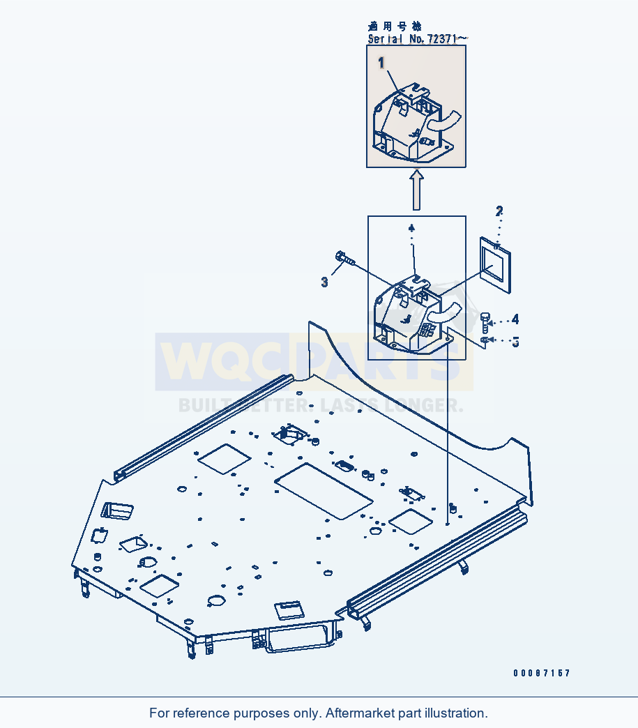 Komatsu WA250PT-5 Floor (Console Box) (L.H.) parts diagram
