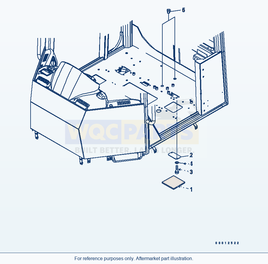 Komatsu WA250PT-5 Floor (Cover) (For Heater) parts diagram