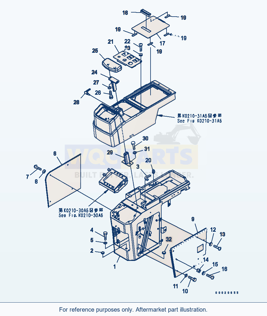 Komatsu WA250PT-5 Floor (Cover R.H.) (For 3-Lever) parts diagram