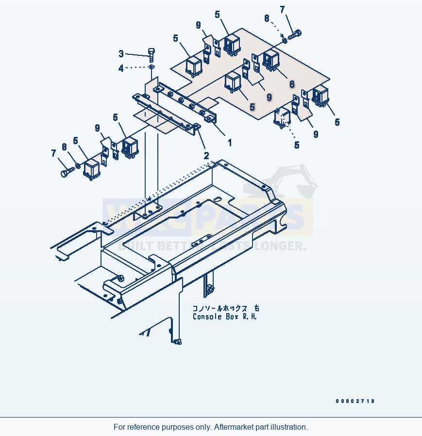Komatsu WA250PT-5 Floor (Electrical) (Relay) (For Canopy) parts diagram