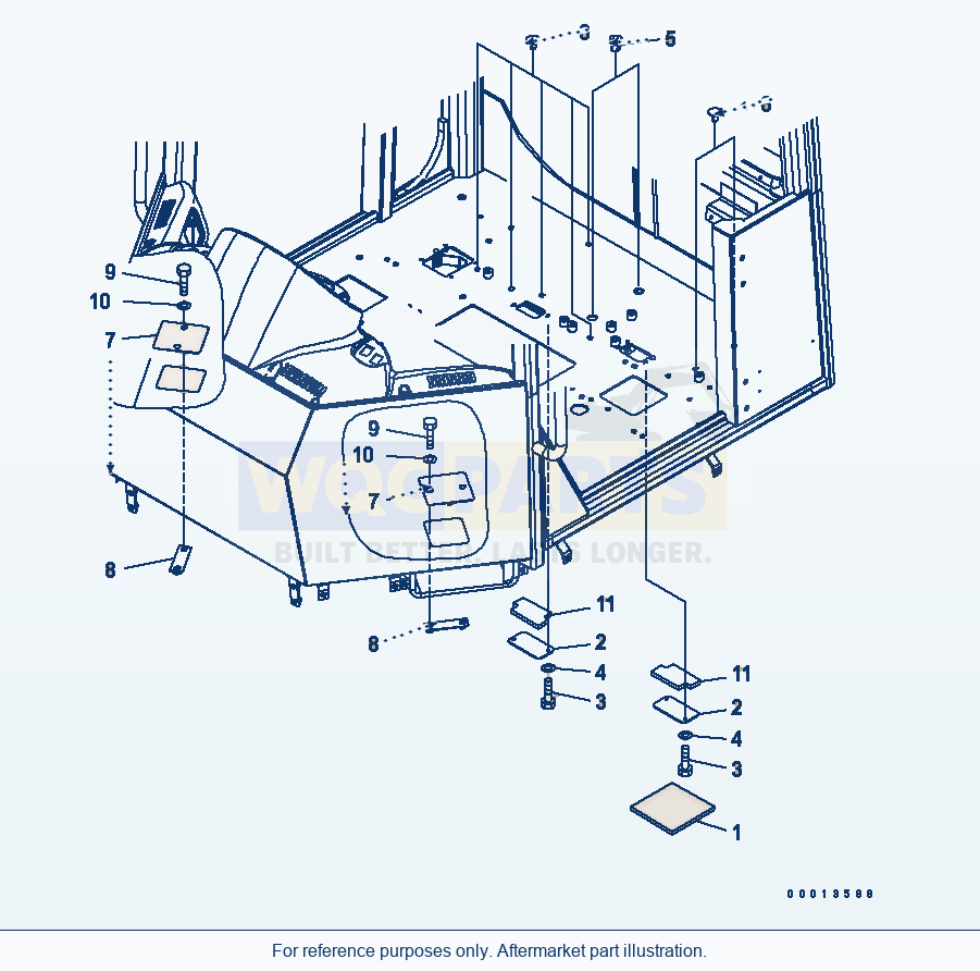 Komatsu WA250PT-5 Floor (Plug) (Air Conditioner Less) parts diagram