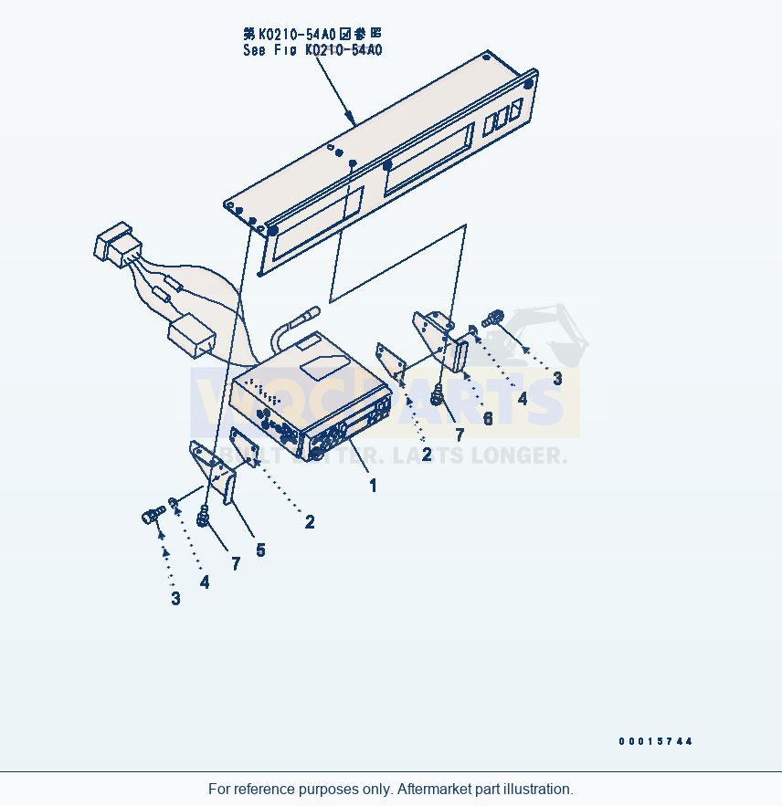 Komatsu WA250PT-5 Radio (Am, Fm) (Cassette) parts diagram