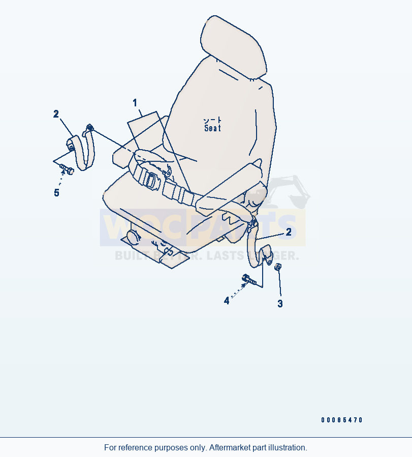 Komatsu WA250PT-5 Seat Belt (78 mm) (For Suspension) parts diagram