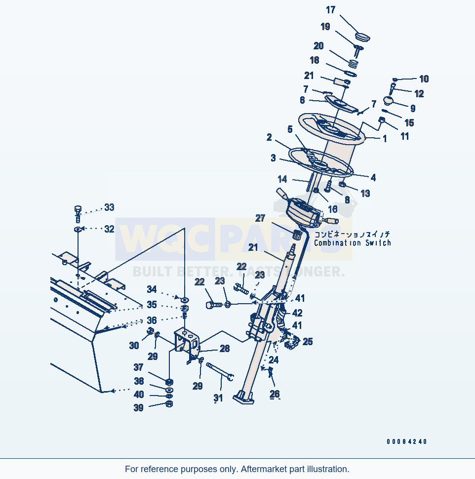 Komatsu WA250PT-5 Steering Wheel (Column And Orbitrol)(#72763-) parts diagram