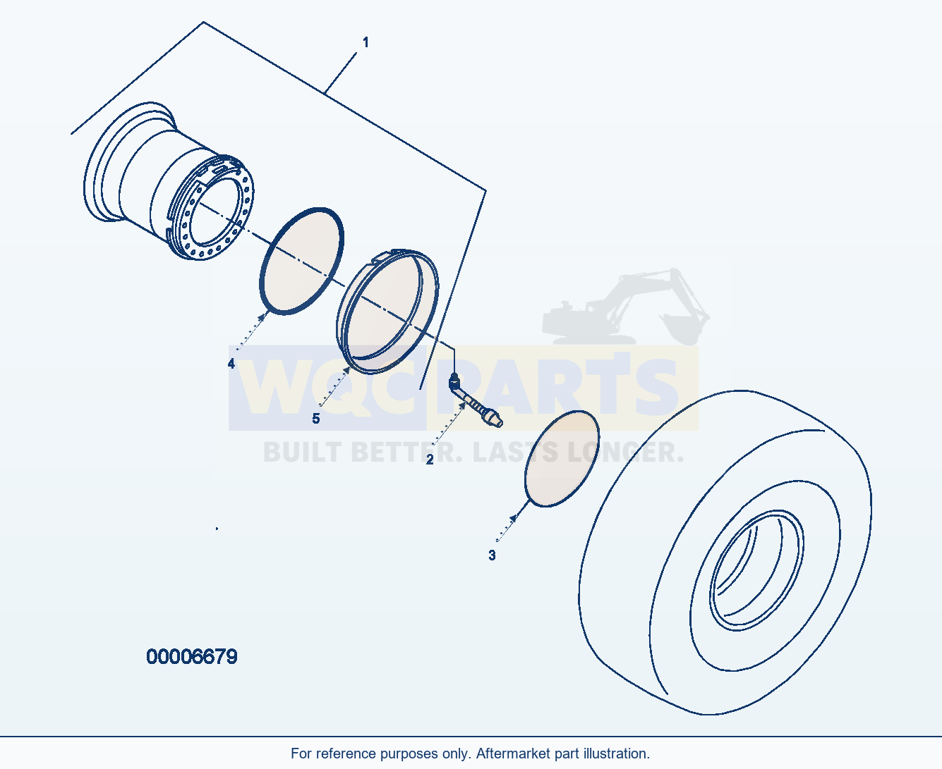 Komatsu WA250PT-5 Wheel And Rim (20.5R25) (Good Year) parts diagram
