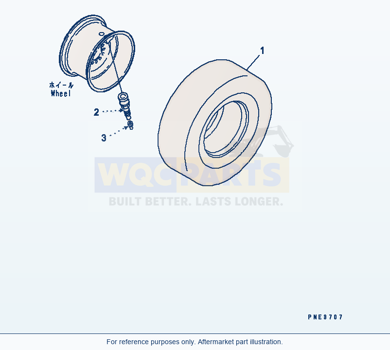 Komatsu WA250PT-5 Tire (17.5-25-16 L2) (Tubeless Tire) parts diagram