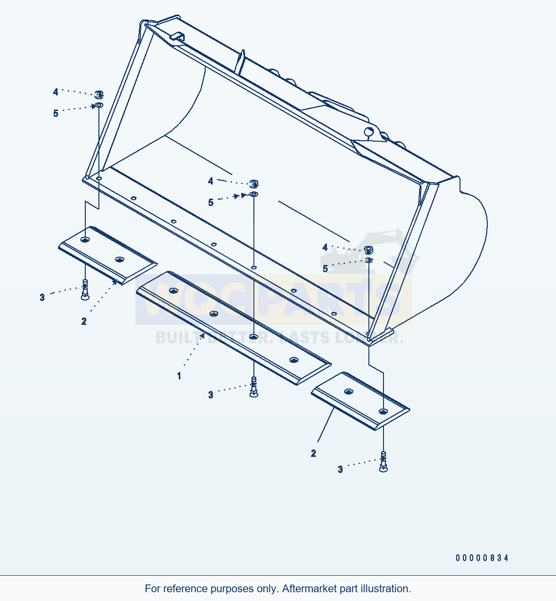 Komatsu WA250PT-5 Bolt On Cutting Edge Serial H60051 - UP parts diagram