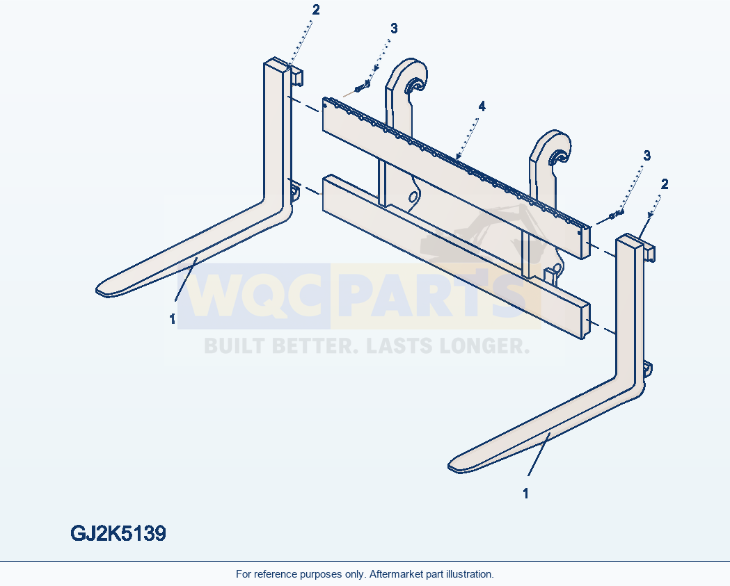 Komatsu WA250PT-5 Fork (Cat Compatible) parts diagram