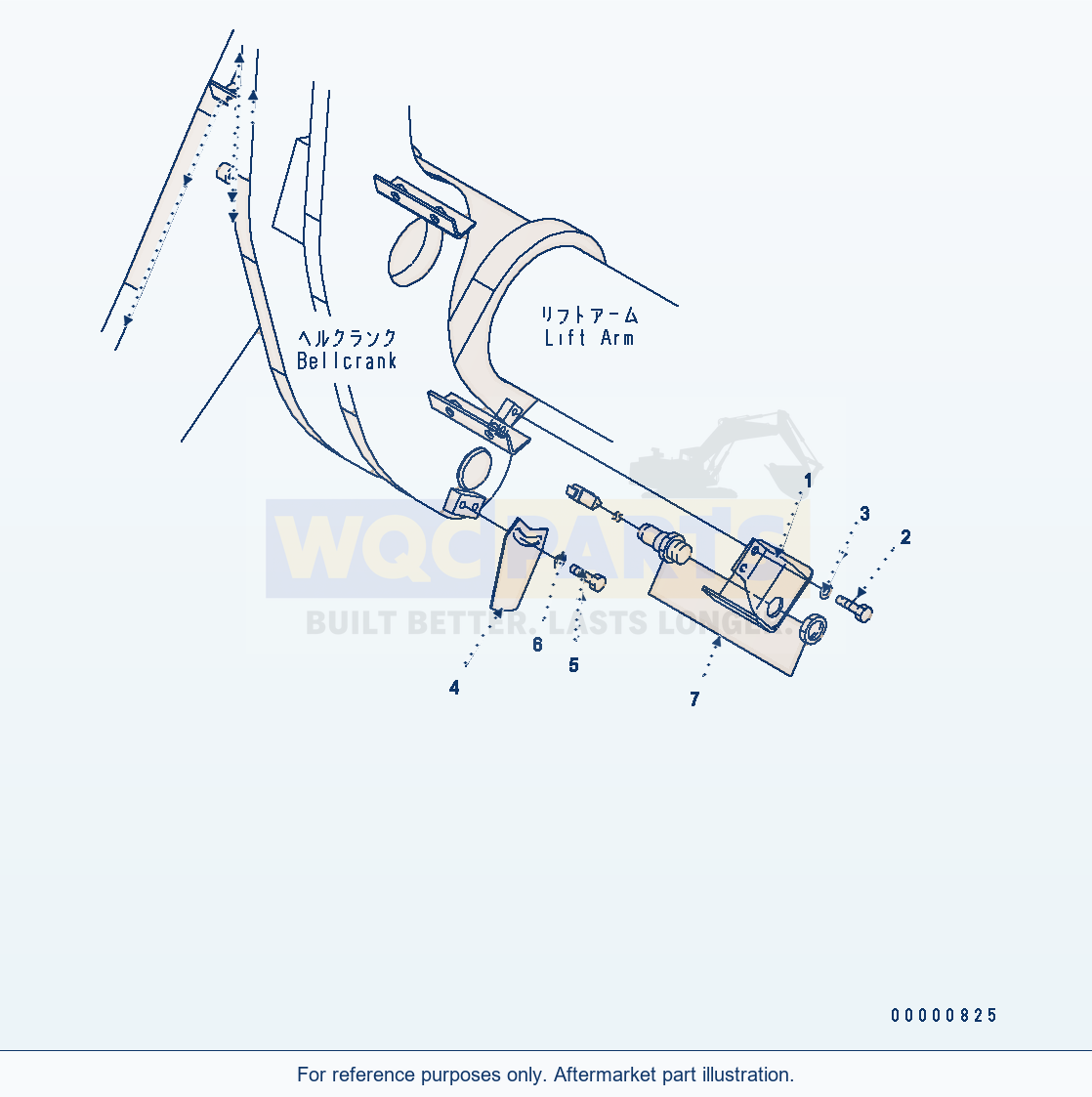 Komatsu WA250PT-5 Lift Arm And Bellcrank (Boom Sensor) parts diagram