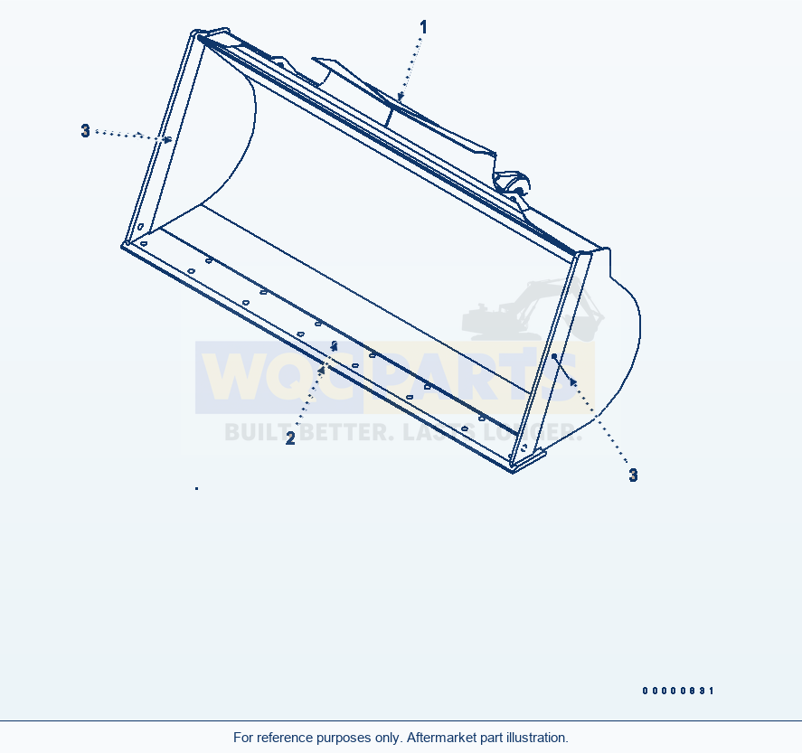 Komatsu WA250PT-5 Bucket 1.8m³ parts diagram