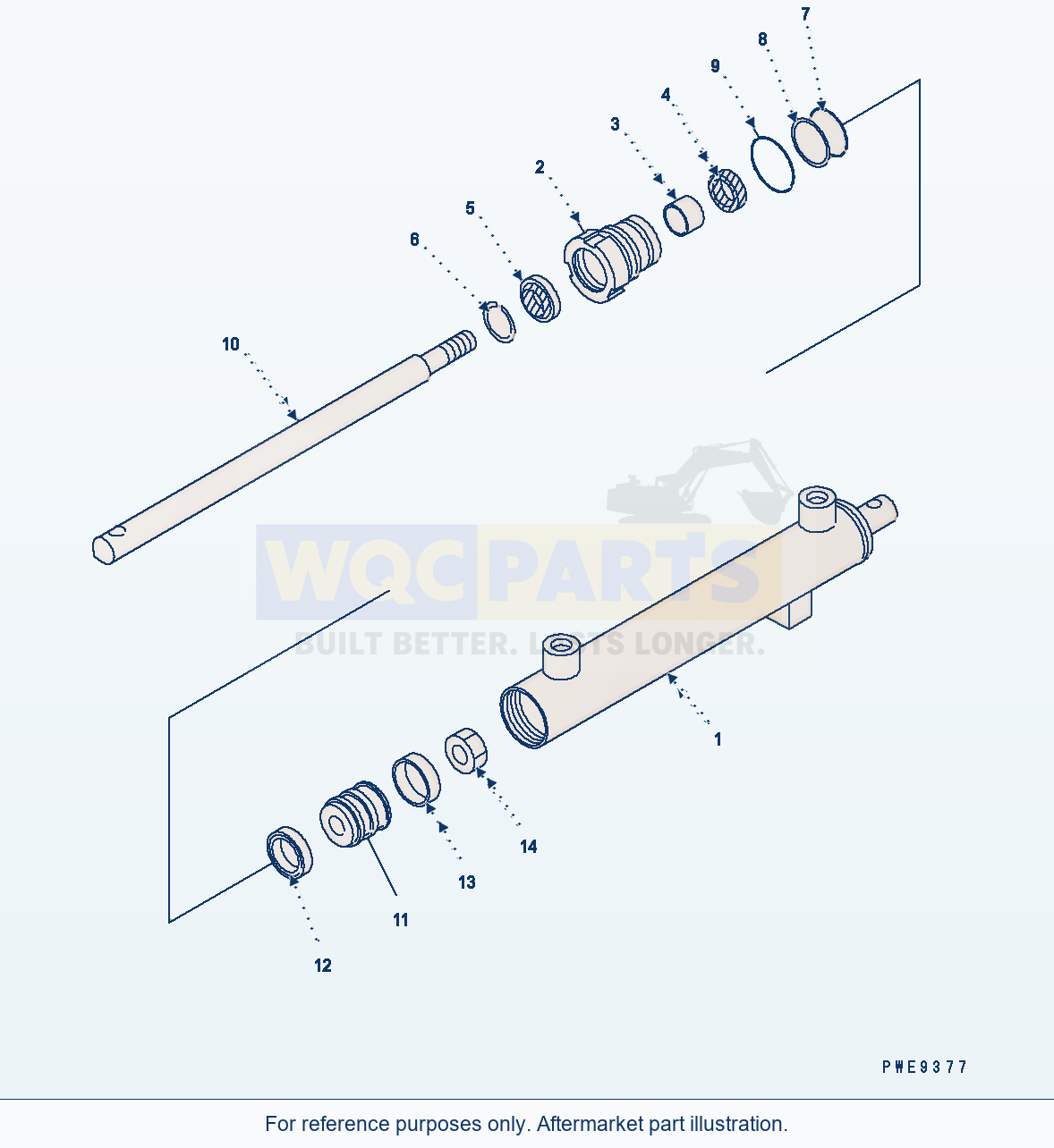 Komatsu WA250PT-5 Multi Coupler Cylinder (Inner Parts) parts diagram