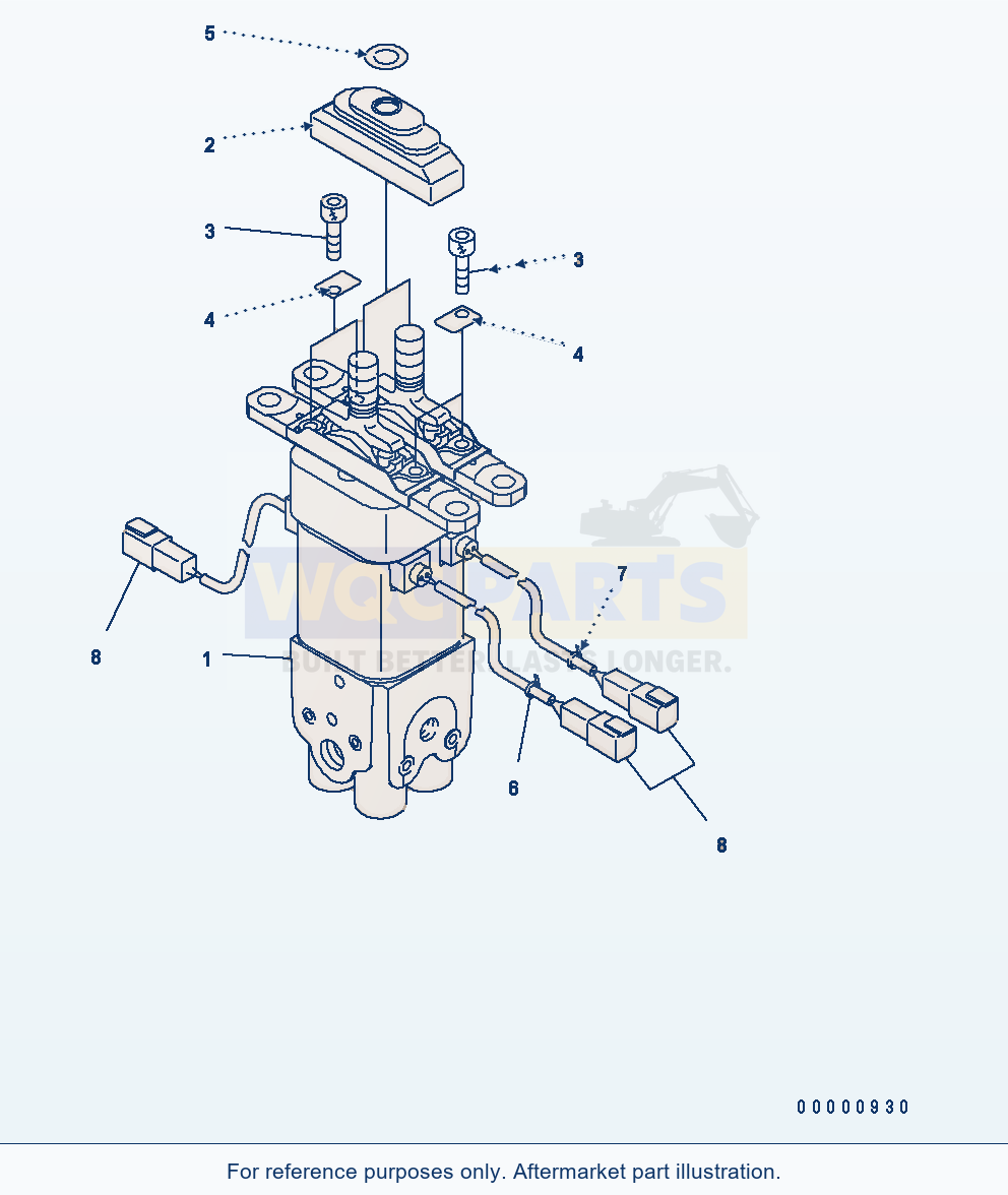 Komatsu WA250PT-5 Ppc Valve (For 2-Lever) Serial H60051 - UP parts diagram