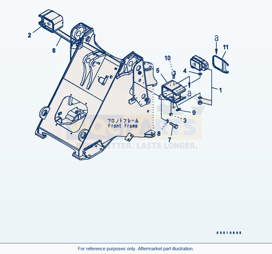 Komatsu WA250PT-5L Front Light parts diagram
