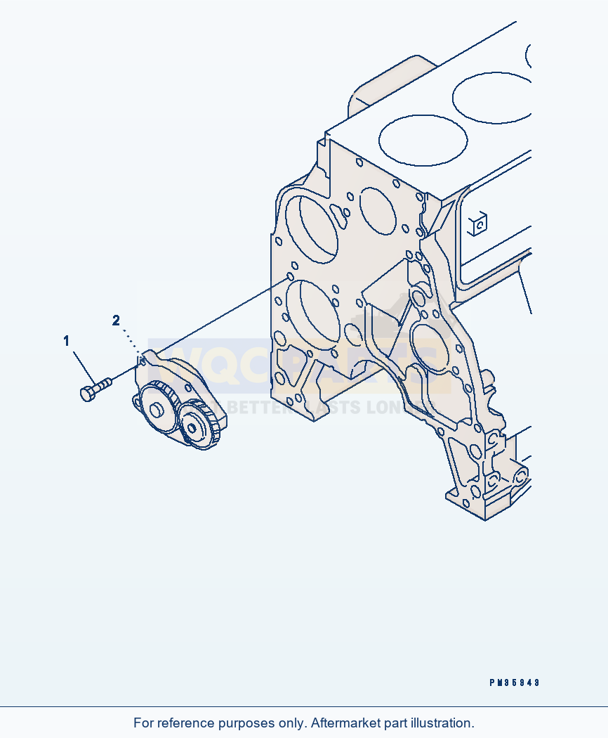 Komatsu WA250PT-5L Lubricating Oil Pump parts diagram